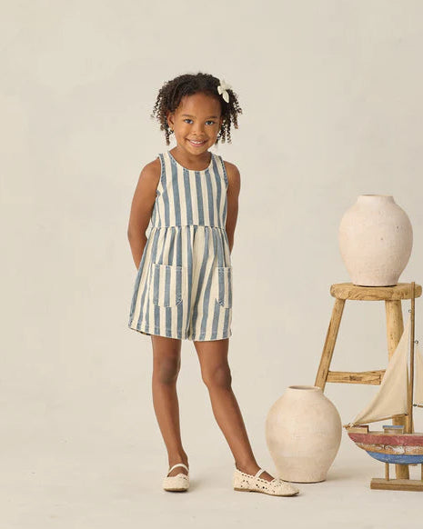 Dani Romper - Navy Stripe