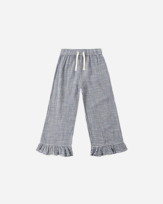 Rylee & Cru Wide Leg Pant Marine Gingham