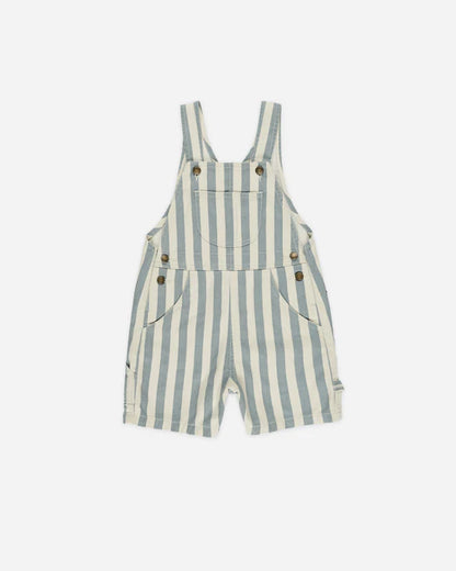 Rylee & Cru Denim Shortalls | Ocean Stripe