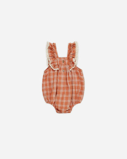 Rylee & Cru Maya Romper | Poppy Check