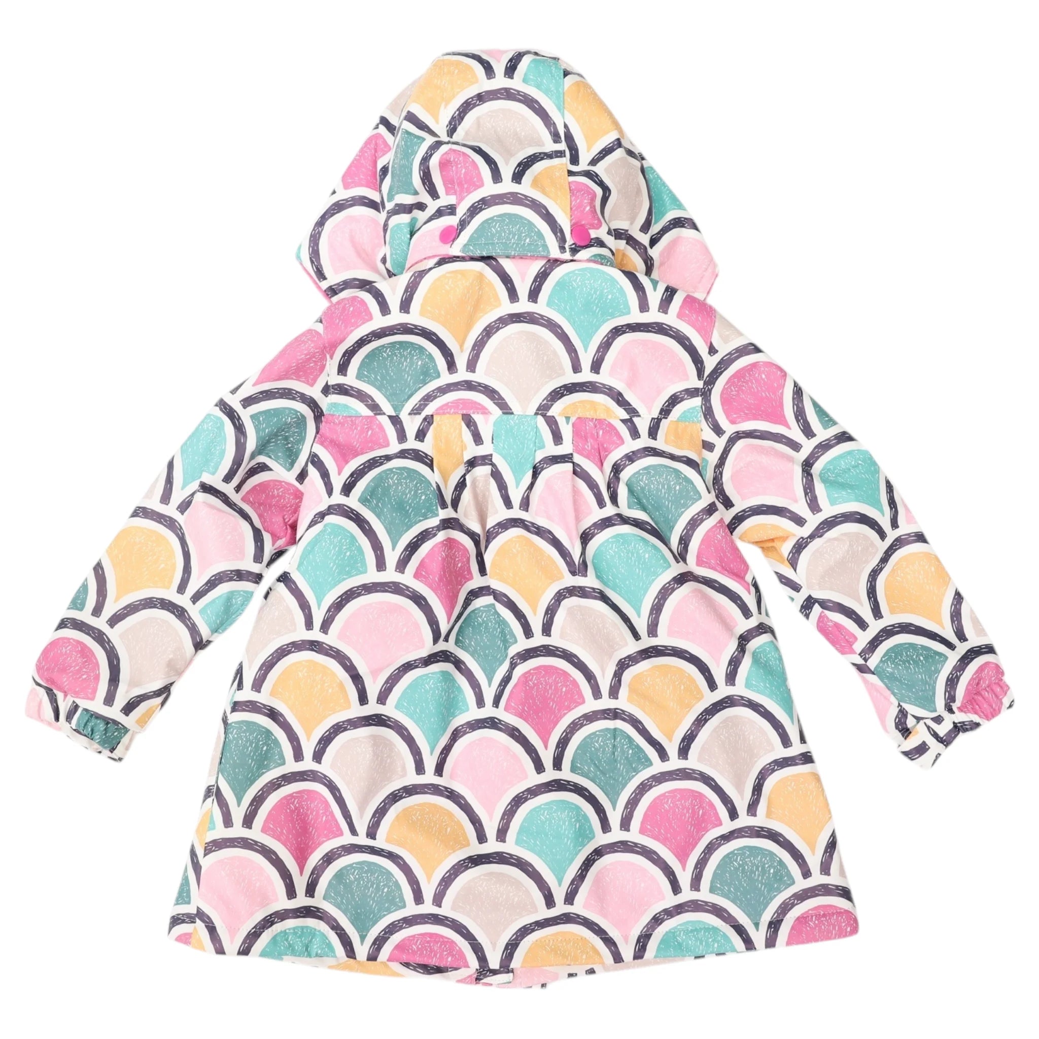 Arch Print Lined Raincoat | Green
