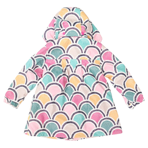Arch Print Lined Raincoat | Green