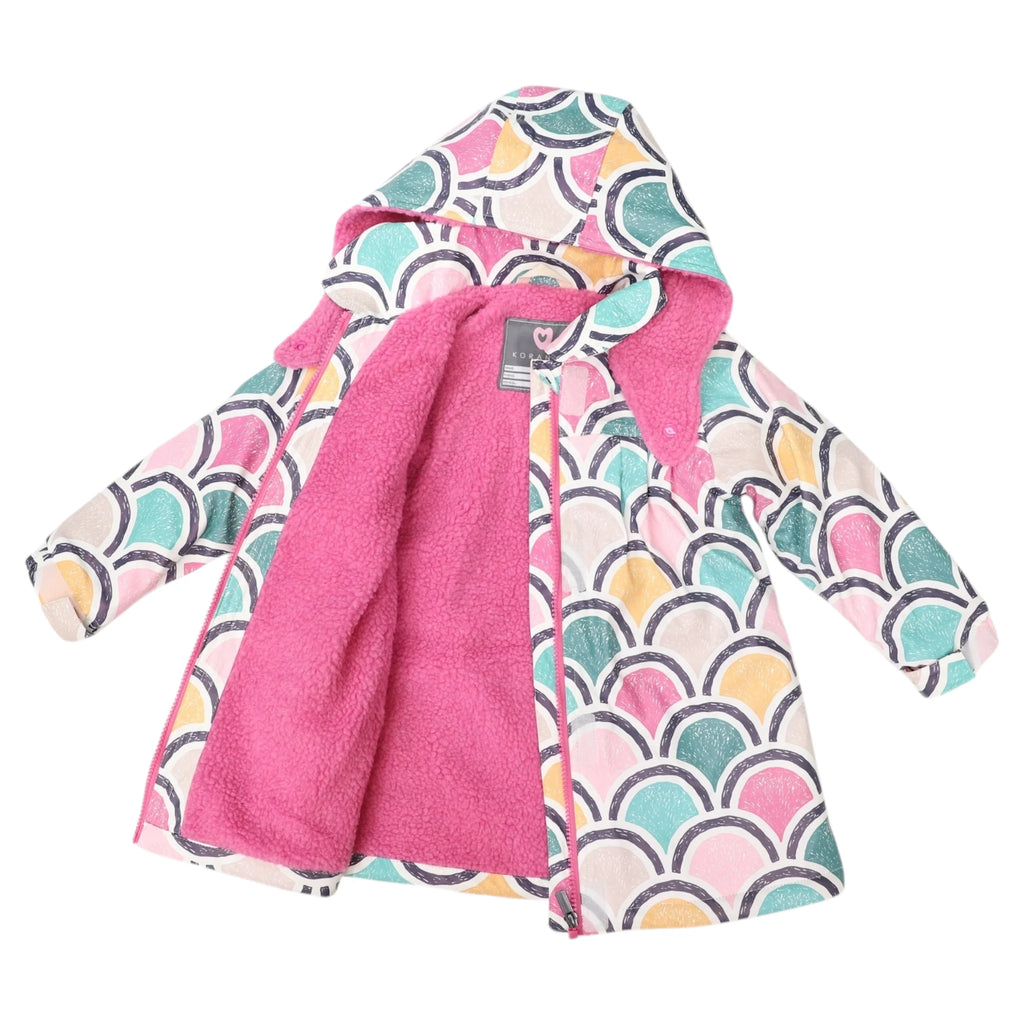 Korango Arch Print Lined Raincoat - Green