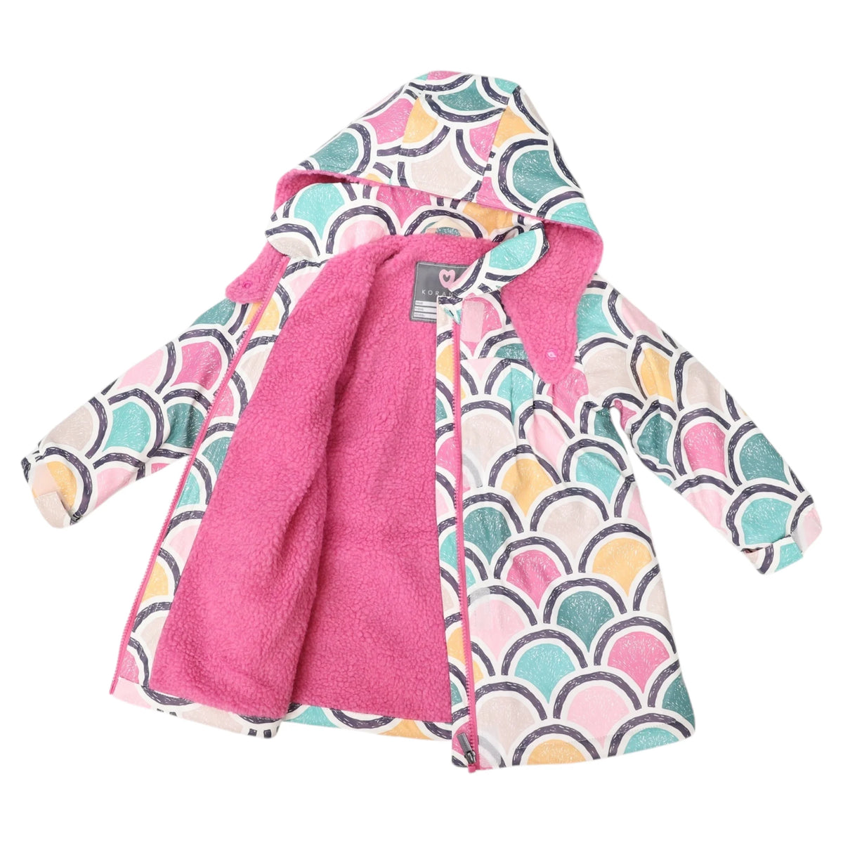 Arch Print Lined Raincoat | Green