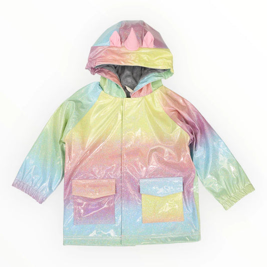 Korango Glitter Unicorn Rainbow Raincoat