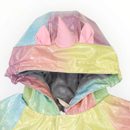 Korango Glitter Unicorn Rainbow Raincoat