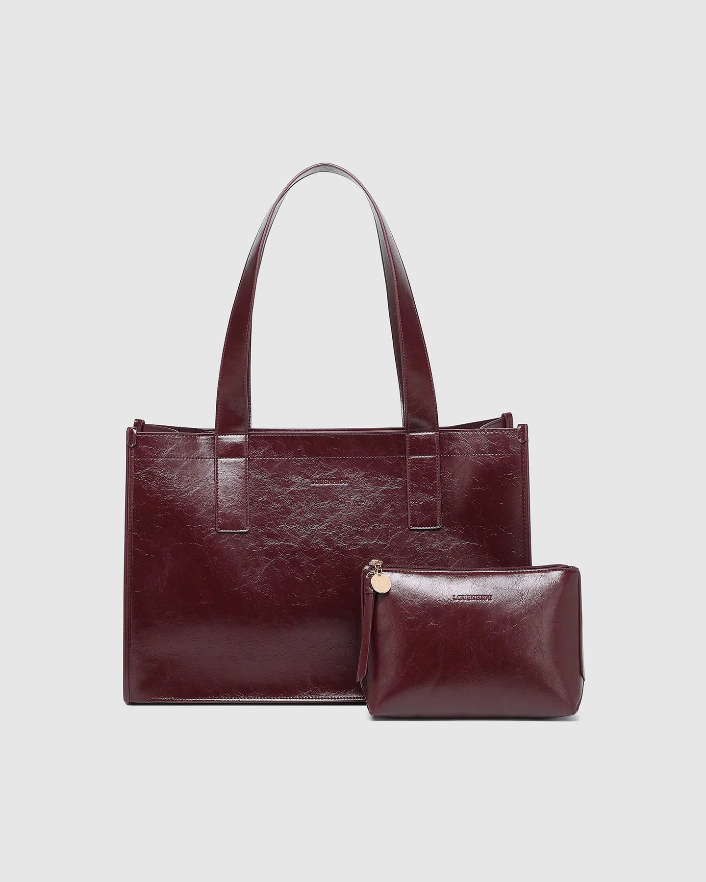 Louenhide Riley & Everyday Pouch Set - Burgundy Patent