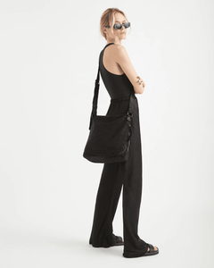 Perforated Slouchy- Black