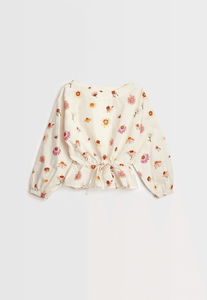 Ophelia Boatneck Blouse- Paper daisy Cream