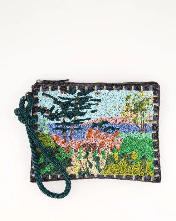 Nancybird Beaded Line Clutch - Palisades Print