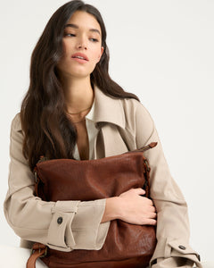 Perforated Slouchy- Cognac