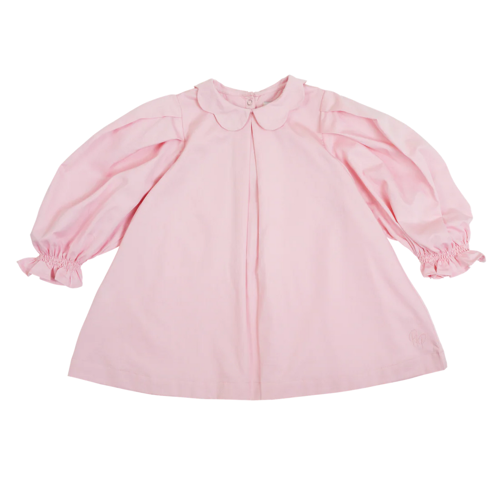Prudie & Primmie Scallop Collar Smock Dress - Almond Blossom