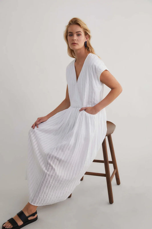 Elk Ond Dress- White