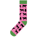 Red Tractor Angus On Pink Cotton Socks