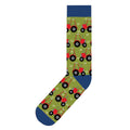 Red Tractor Red Tractors On Green Cotton Socks