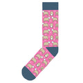 Red Tractor Sheep On Pink Cotton Socks