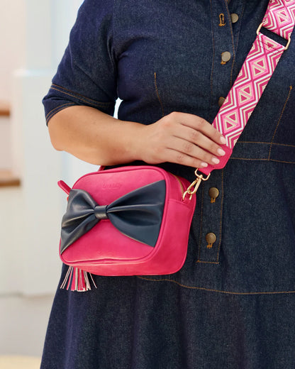 Sally with a Bow | Pink/Navy