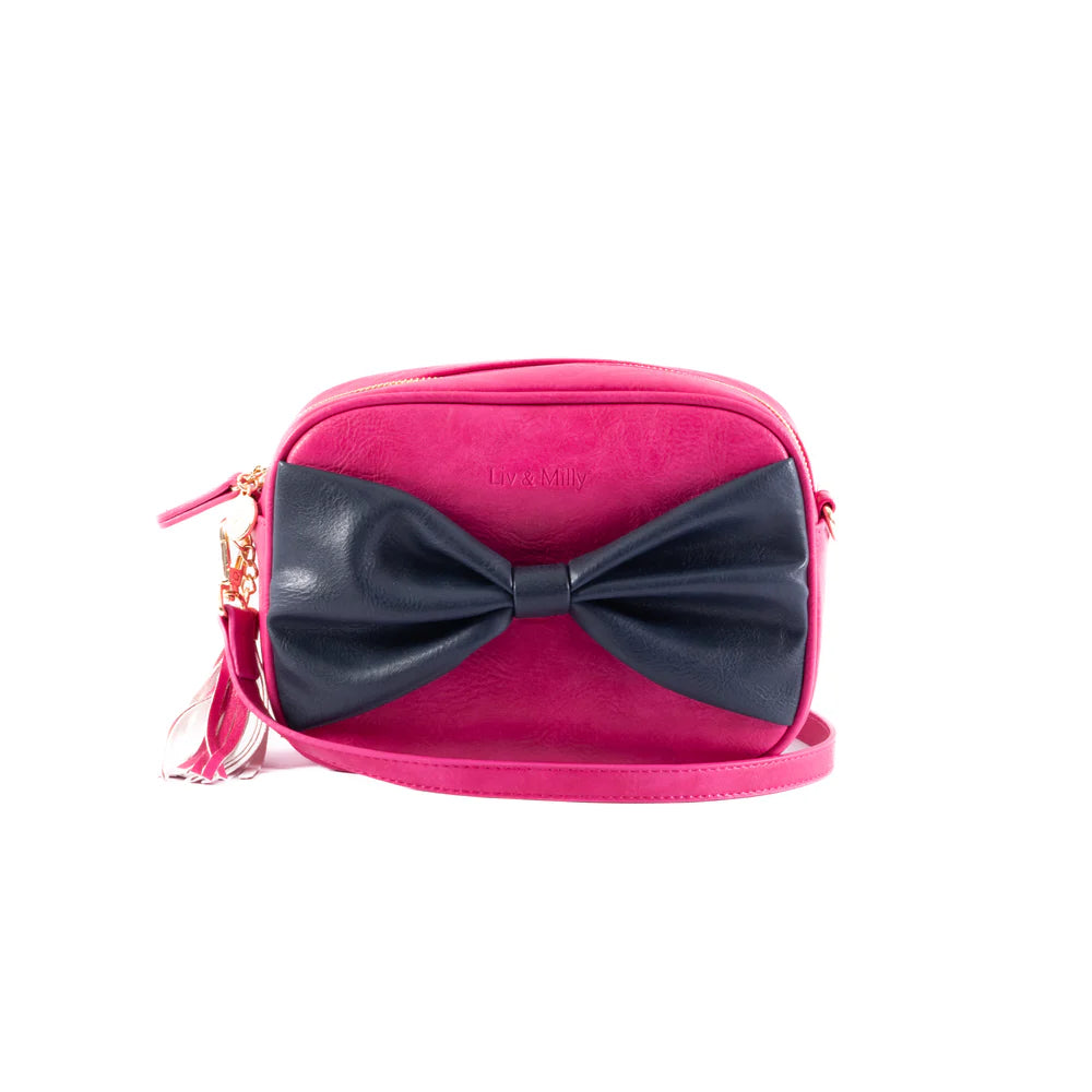 Sally with a Bow | Pink/Navy