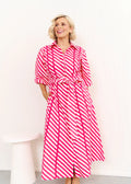 Liv & Milly Sienna Dress - Pink & White Stripe