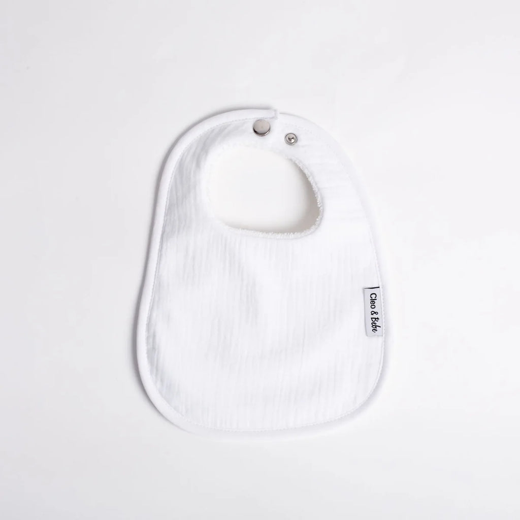 Cleo & Bebe Waterproof Classic Bib - Snow White