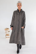 Eva's Sunday Luna Linen Dress - Raven Stripe