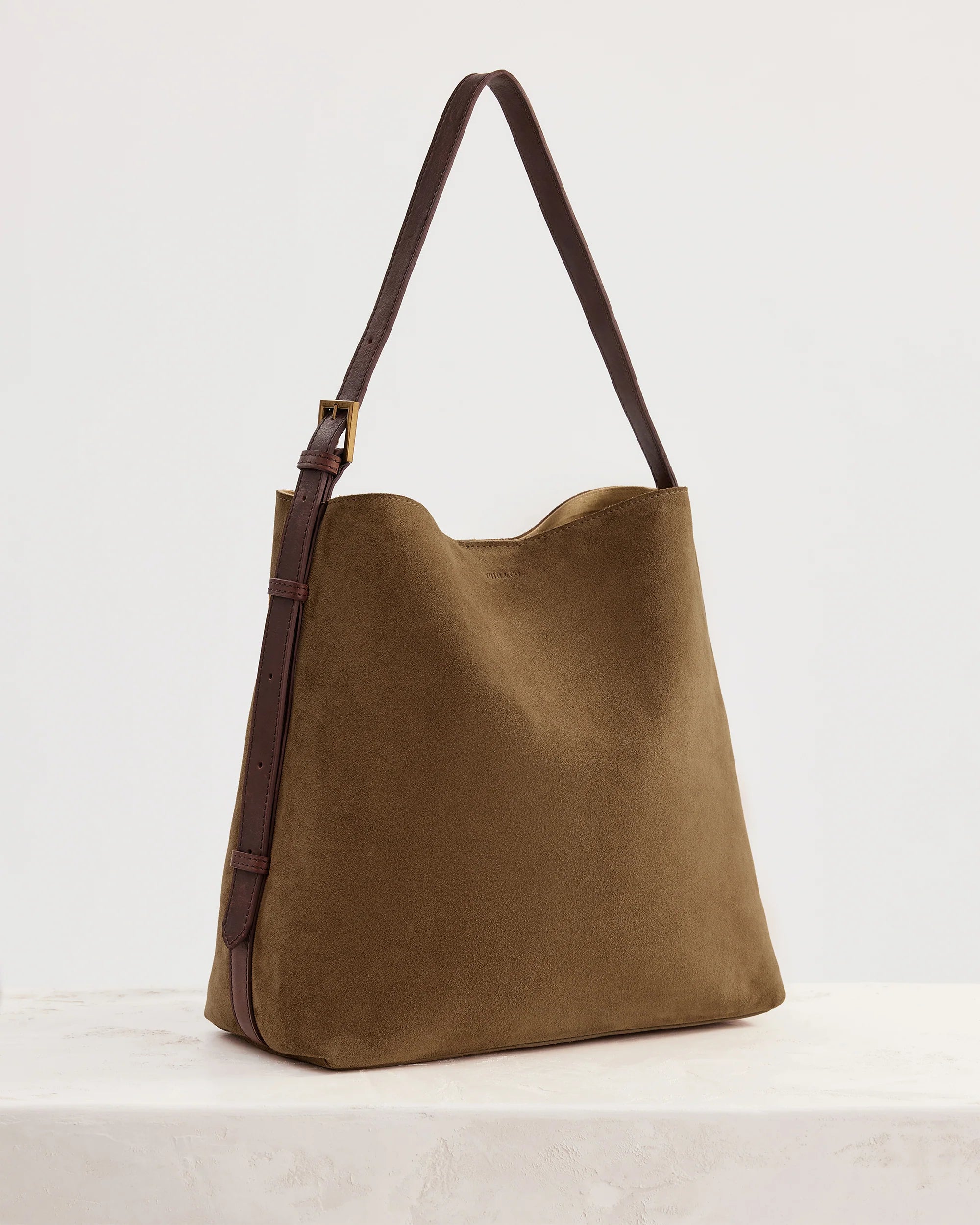 Juju & Co. Suede Cabas Shoulder Bag - Chestnut