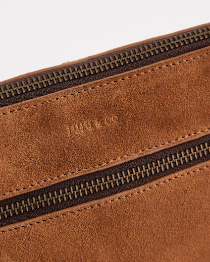 Juju & Co. Suede Essential Crossbody Bag - Camel