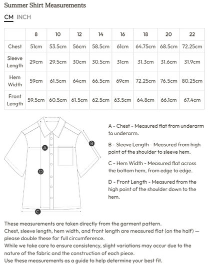 Nancybird Summer Shirt - Watercolour Collage