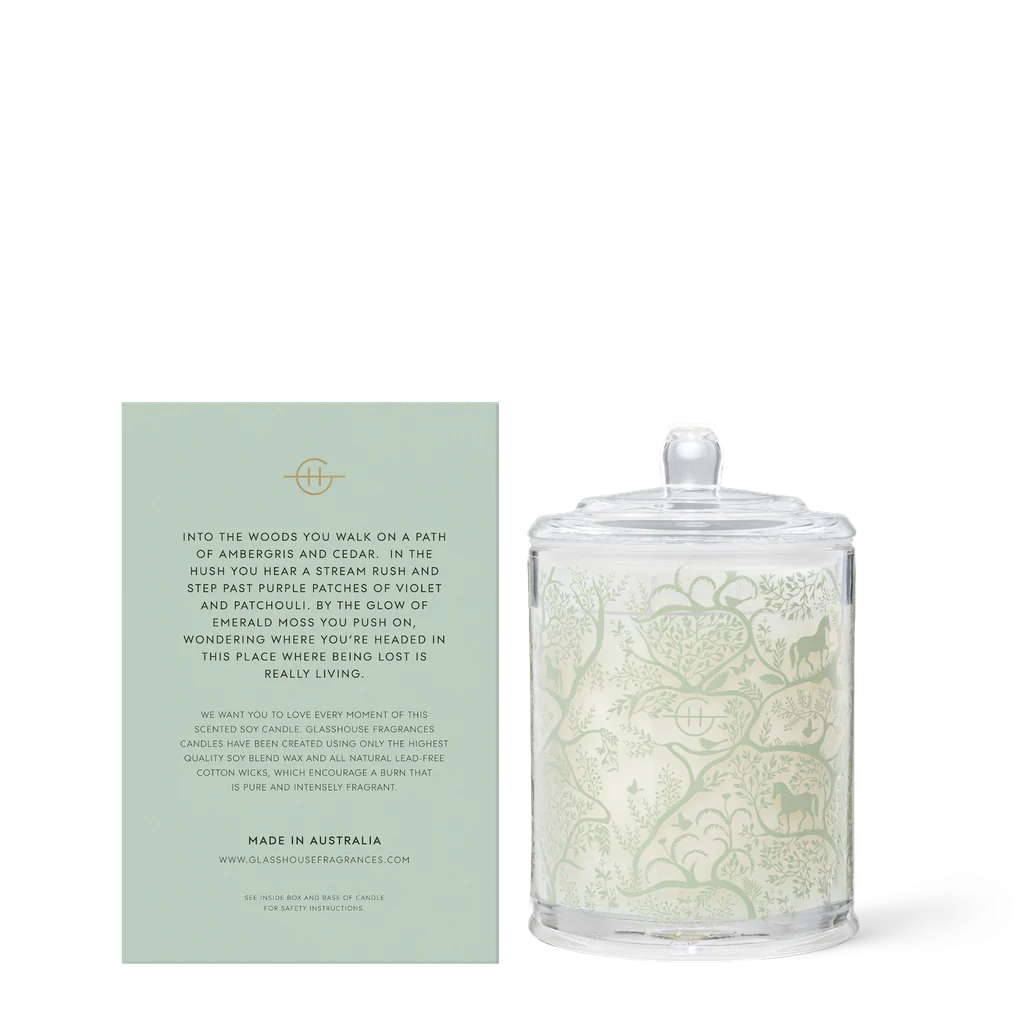 Glasshouse Woodland Wander Candle 380g