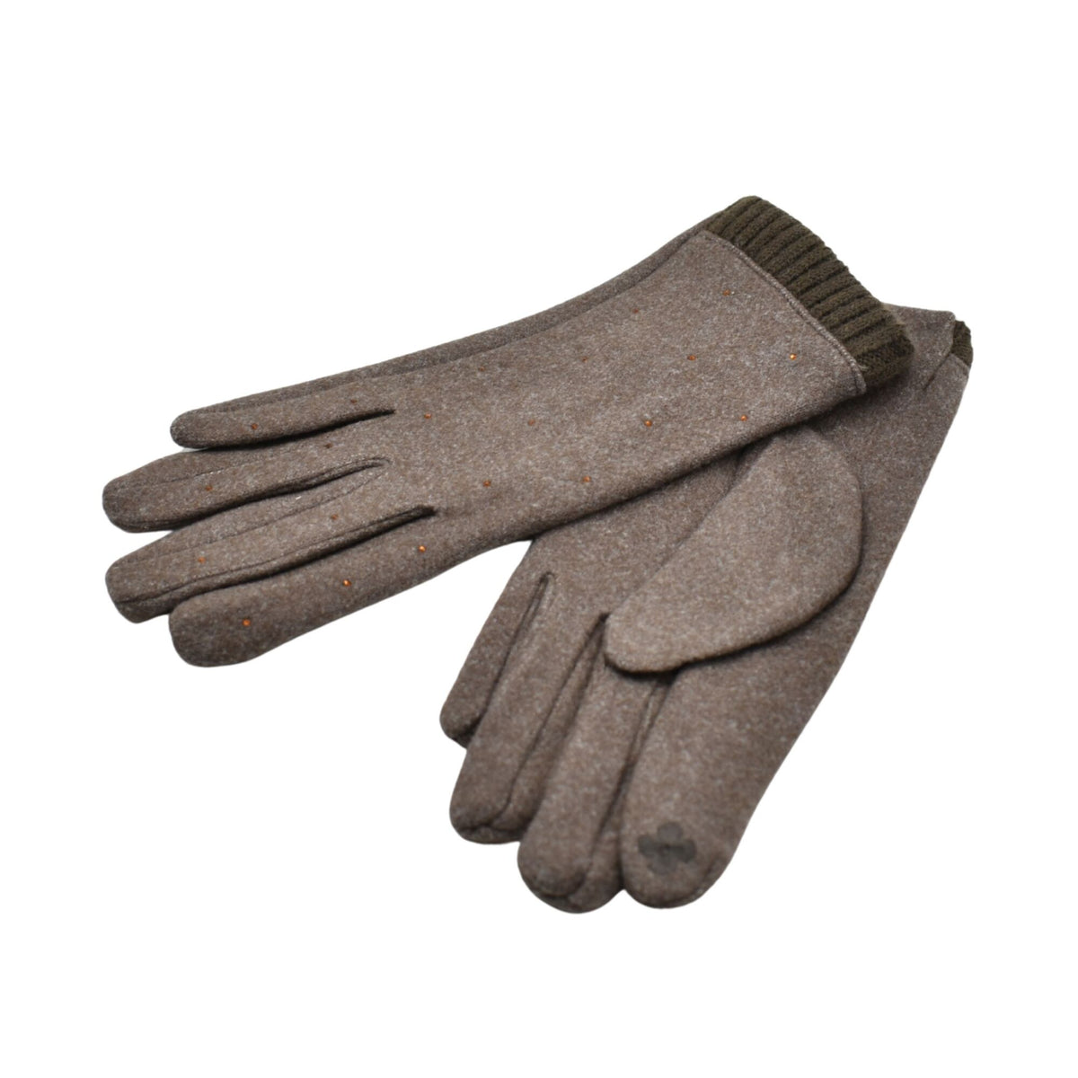 Crystal Dot Gloves - Chocolate