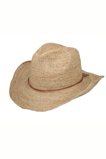 Monaco Raffia Cowboy - Natural