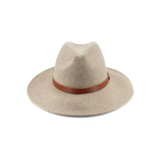 Bormio Wool Felt Fedora - Mix Taupe