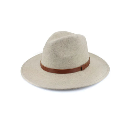 Bormio Wool Felt Fedora - Mix Taupe