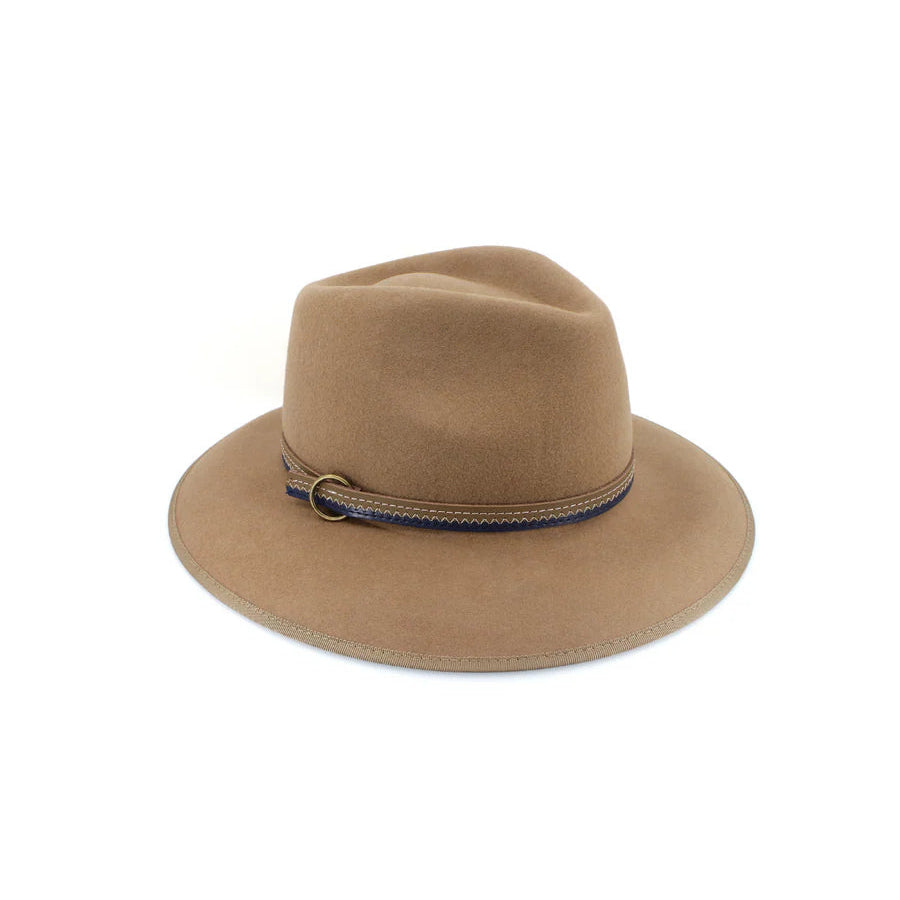 Jindabyne Wool Felt Fedora - Camel