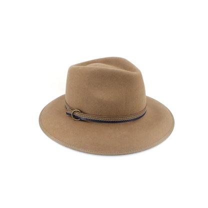 Jindabyne Wool Felt Fedora - Camel