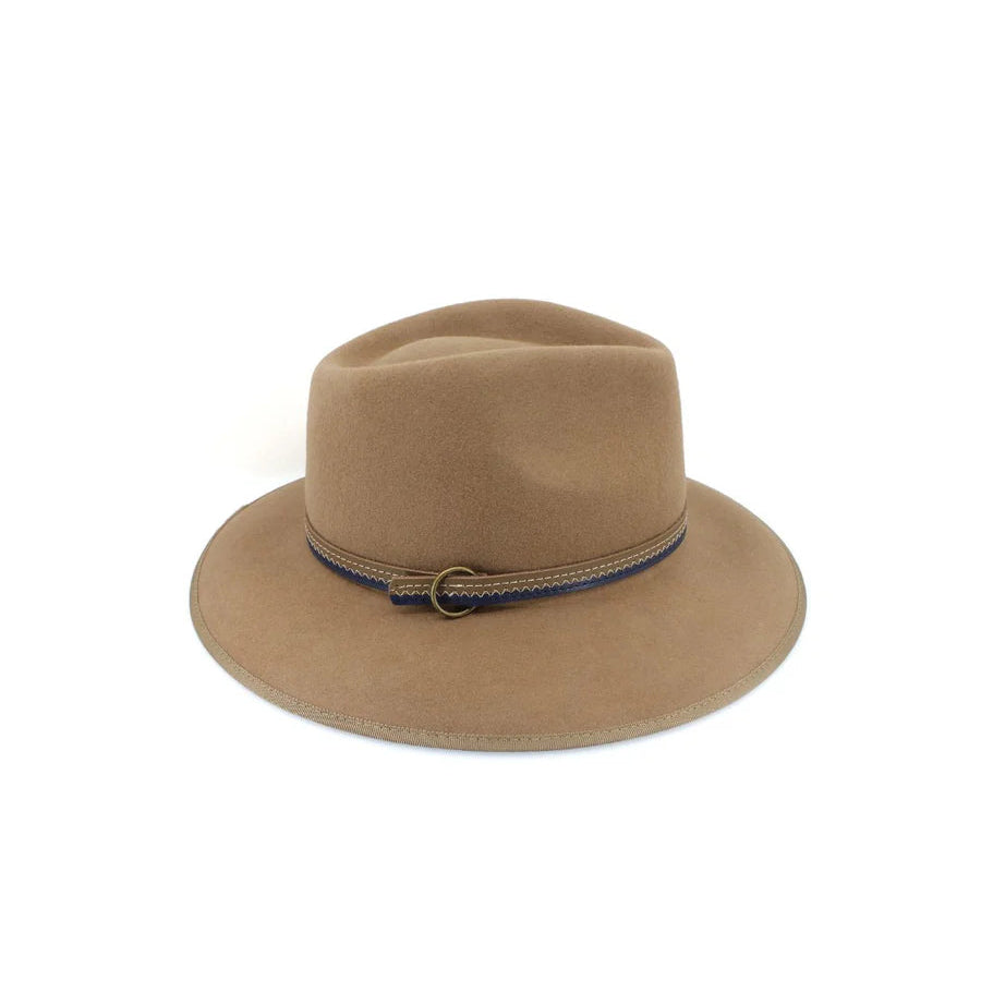Jindabyne Wool Felt Fedora - Camel