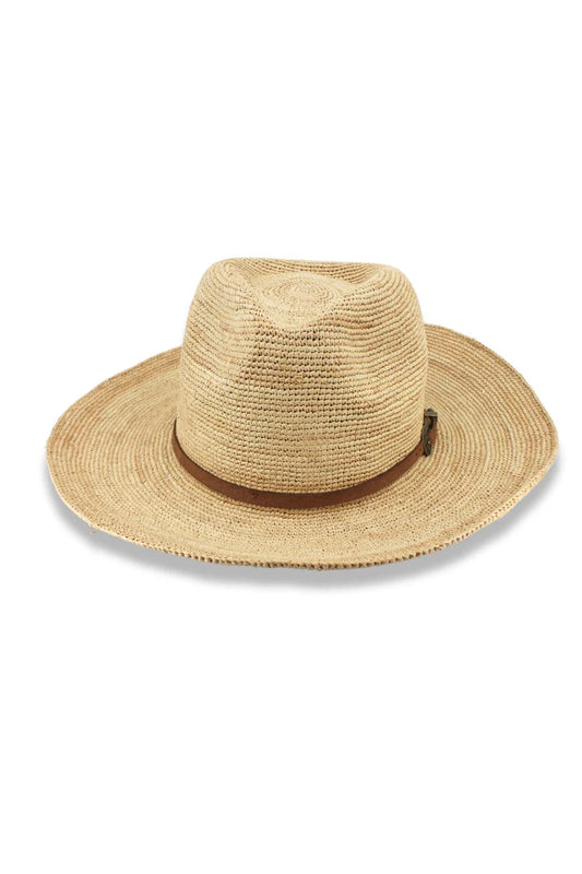 Riviera Raffia Fedora - Natural