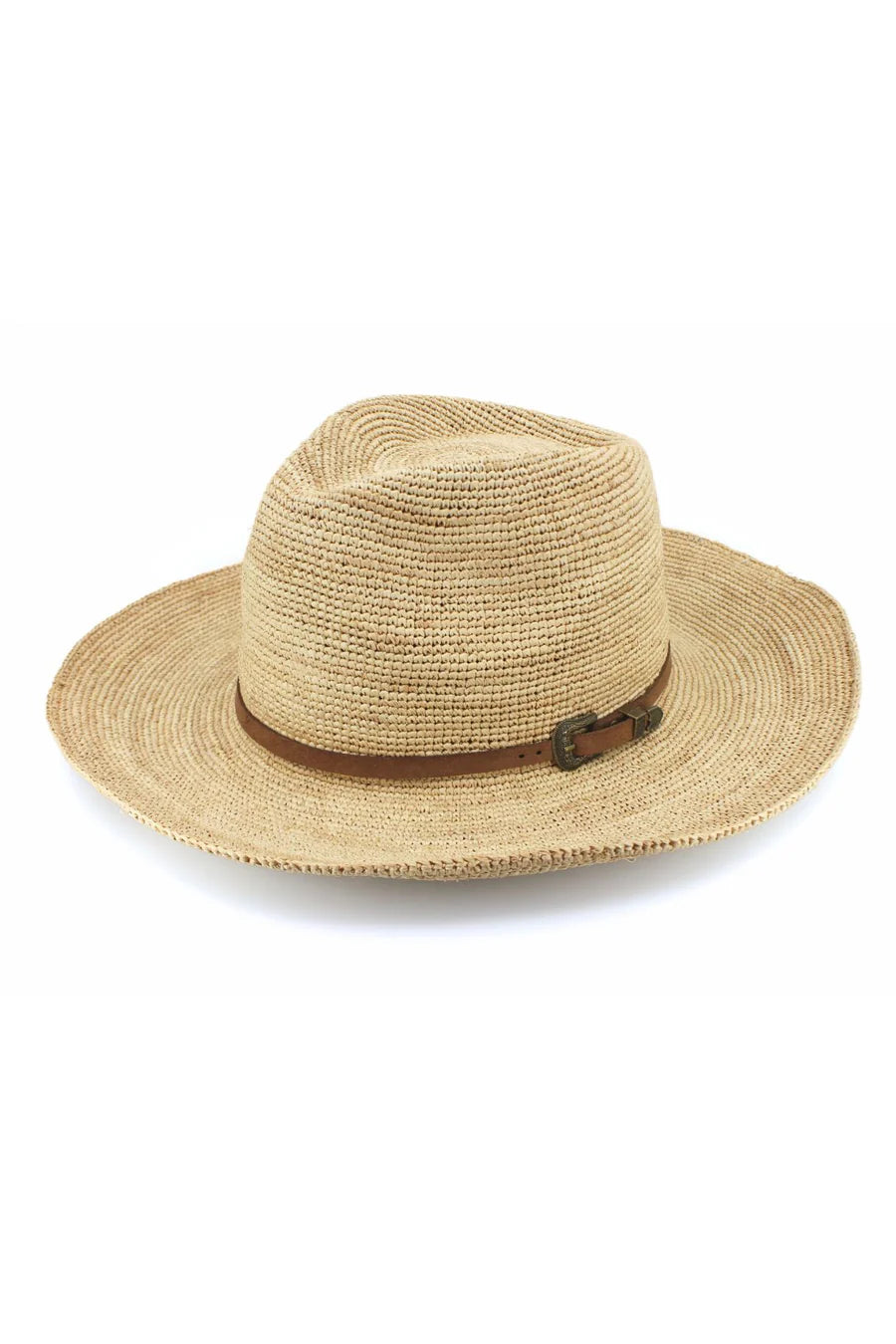 Riviera Raffia Fedora - Natural