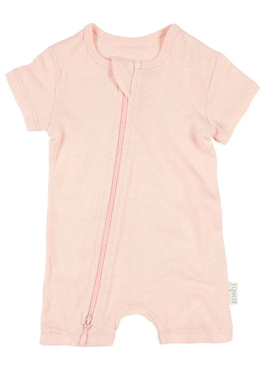 Toshi Dreamtime Onesie Short Sleeve - Blush