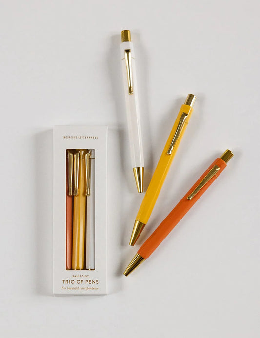 Boxed Trio of Pens- Citrus