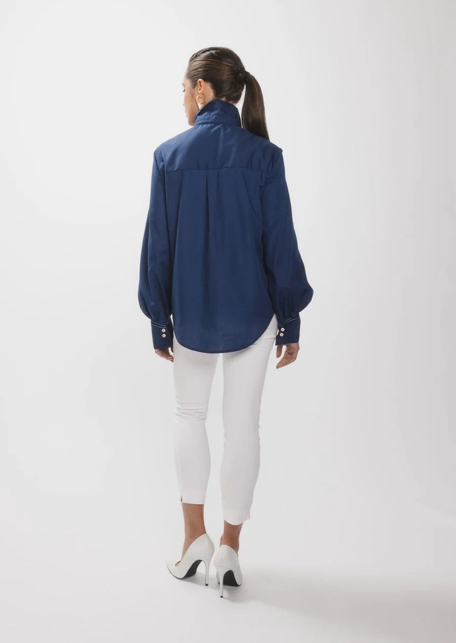 Realm Origin Nautica Blouse - Royal Navy