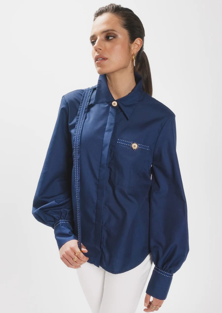 Realm Origin Nautica Blouse - Royal Navy