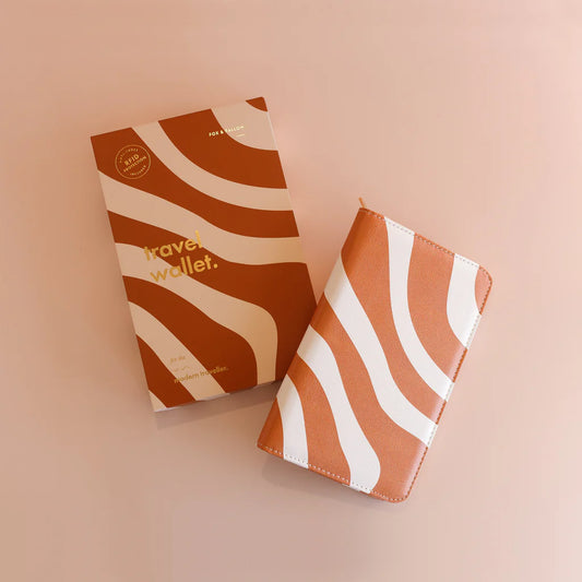 Travel Passport Wallet | Rust Swirl