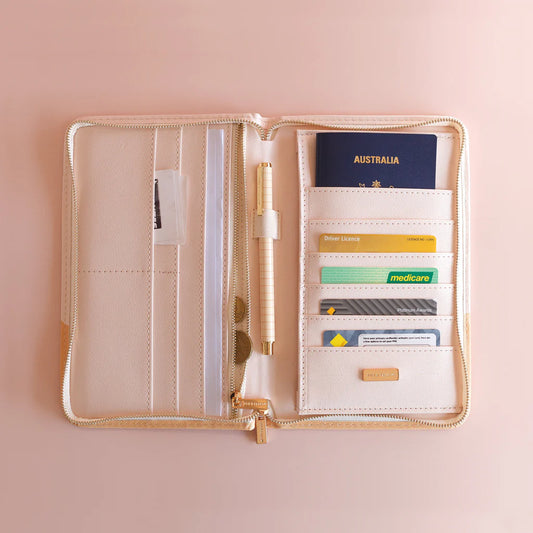 Travel Passport Wallet | Caramel Ripple