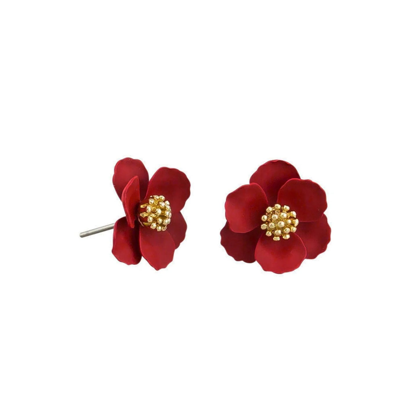 Red Pansy Earring