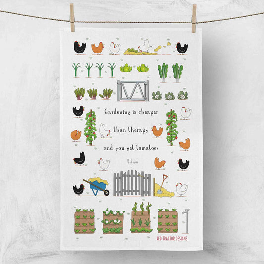 Garden Therapy Linen Tea Towel