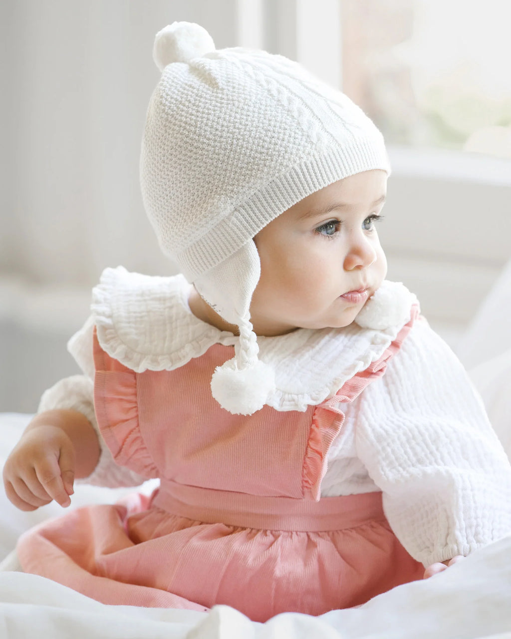 Toshi Baby Pinafore Corduroy Quincy Dusty Rose
