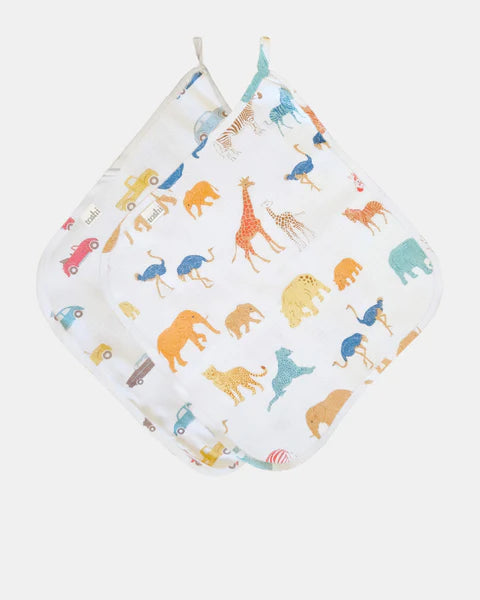 Toshi Baby Washcloth Muslin 2pcs - Congo Dawn
