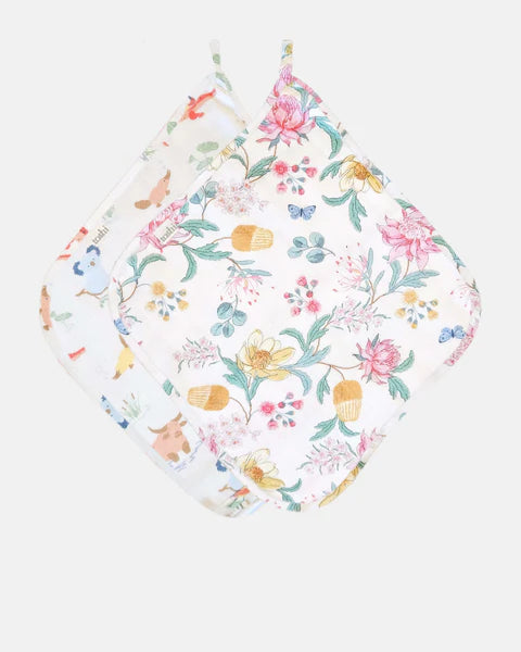 Toshi Baby Washcloth Muslin 2pcs - Waratah Dawn