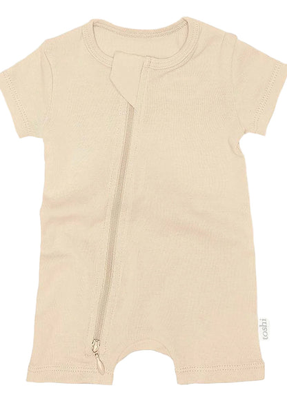 Toshi Dreamtime Onesie Short Sleeve - Almond